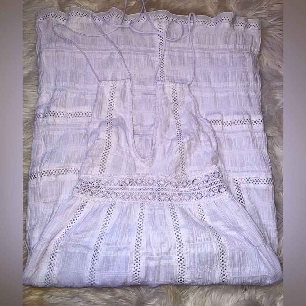 White Midi Halter Backless Dress